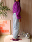 Refined Department amelle lurex rib top violet