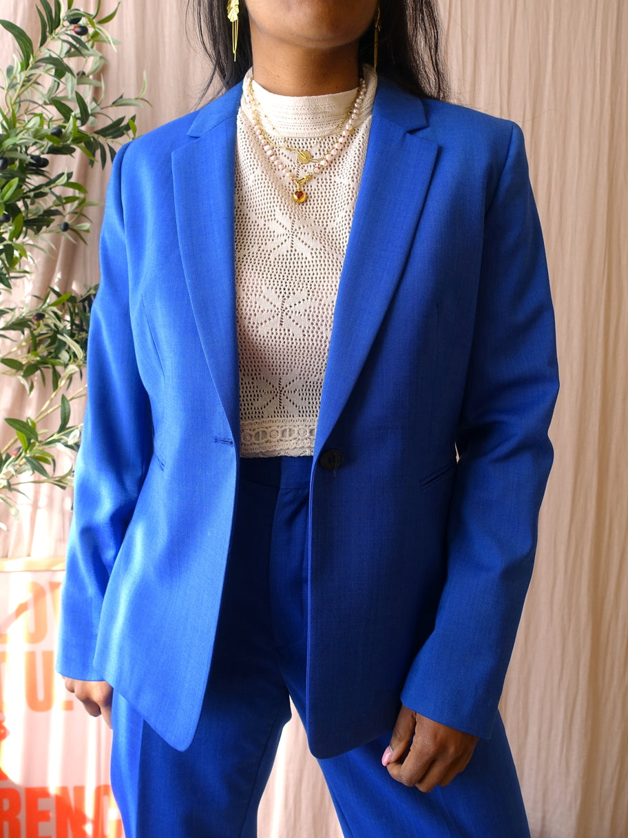 Reiss classic tailored fit blazer kobalt