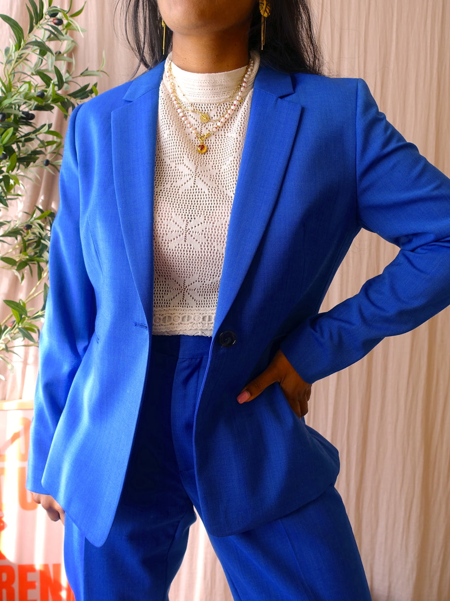 Reiss classic tailored fit blazer kobalt