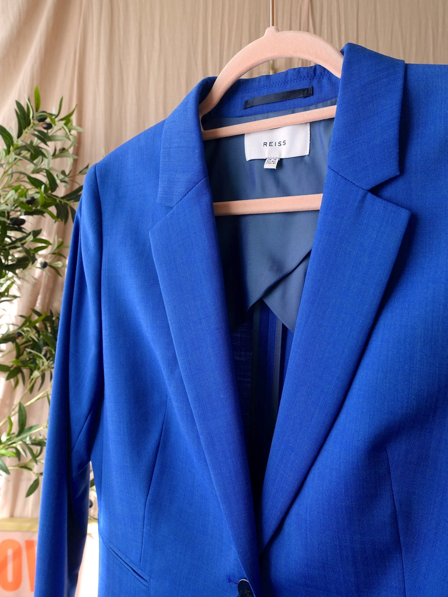 Reiss classic tailored fit blazer kobalt