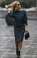 Reiss lara rib one shoulder midi jurk dark forest