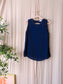 Reiss embroidered viscose top helenia midnight blue