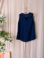 Reiss embroidered viscose top helenia midnight blue
