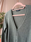 Repeat Cashmere 100% v-neck cardigan jade