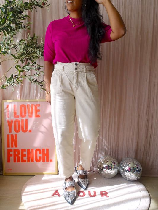 Roberto Sarto fine knit tee magenta