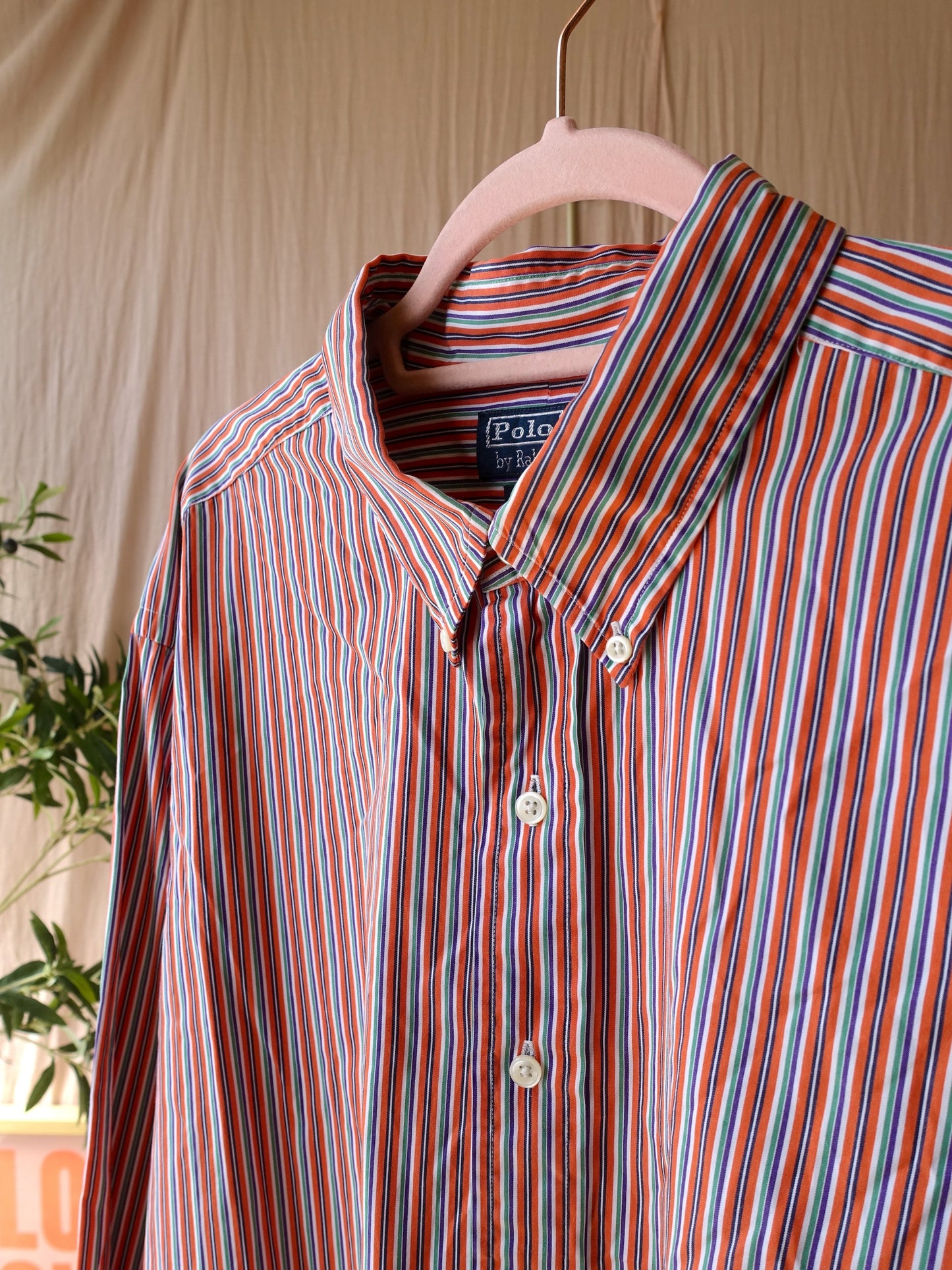 Polo Ralph Lauren retro coloured striped shirt