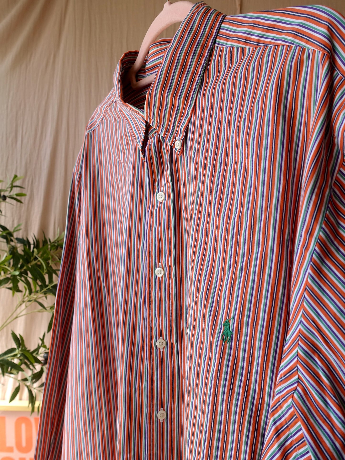 Polo Ralph Lauren retro coloured striped shirt
