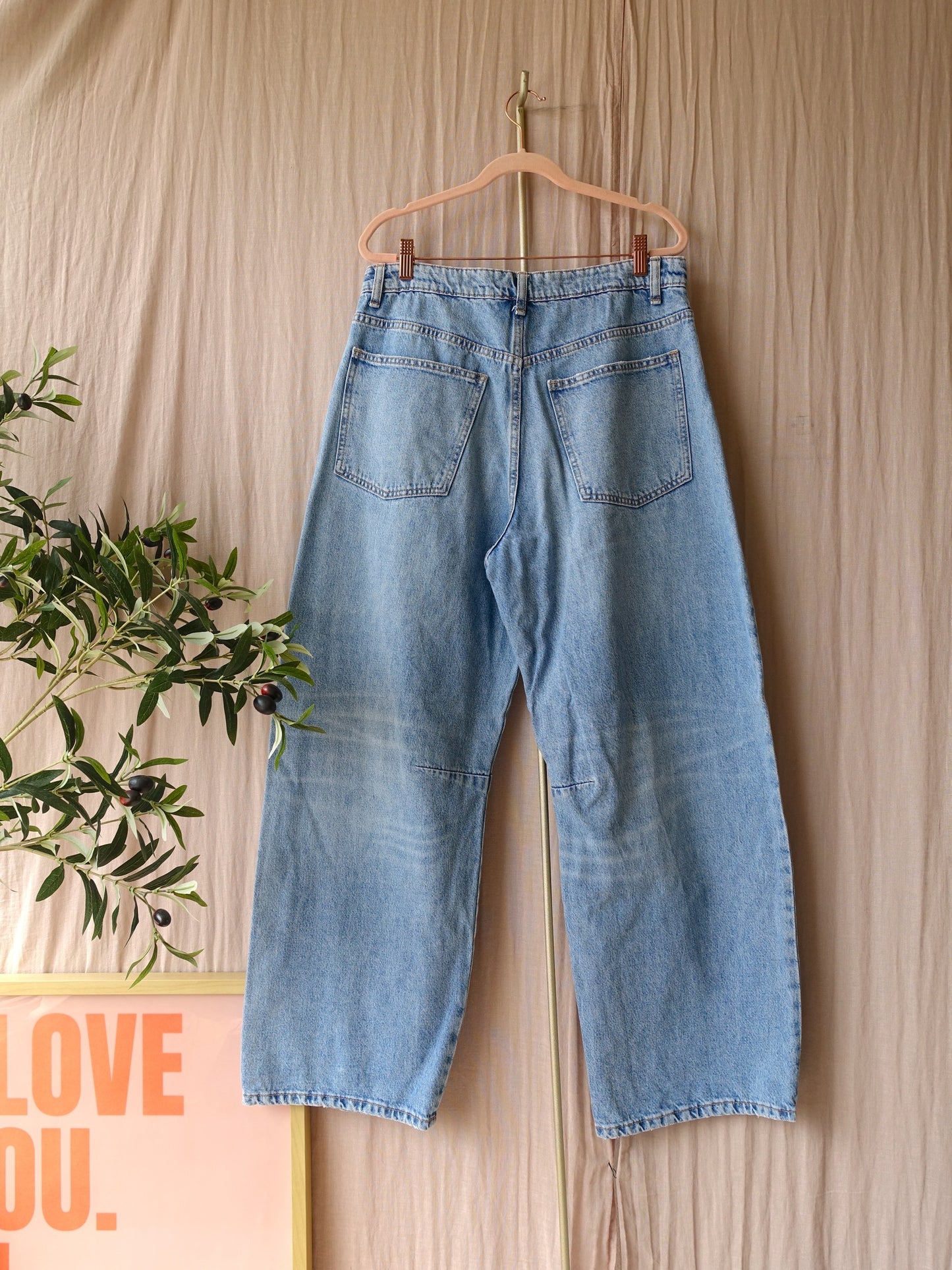 Zara the barrel relaxed fit jeans