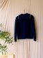 Rohé heavyweight classic zip knit navy