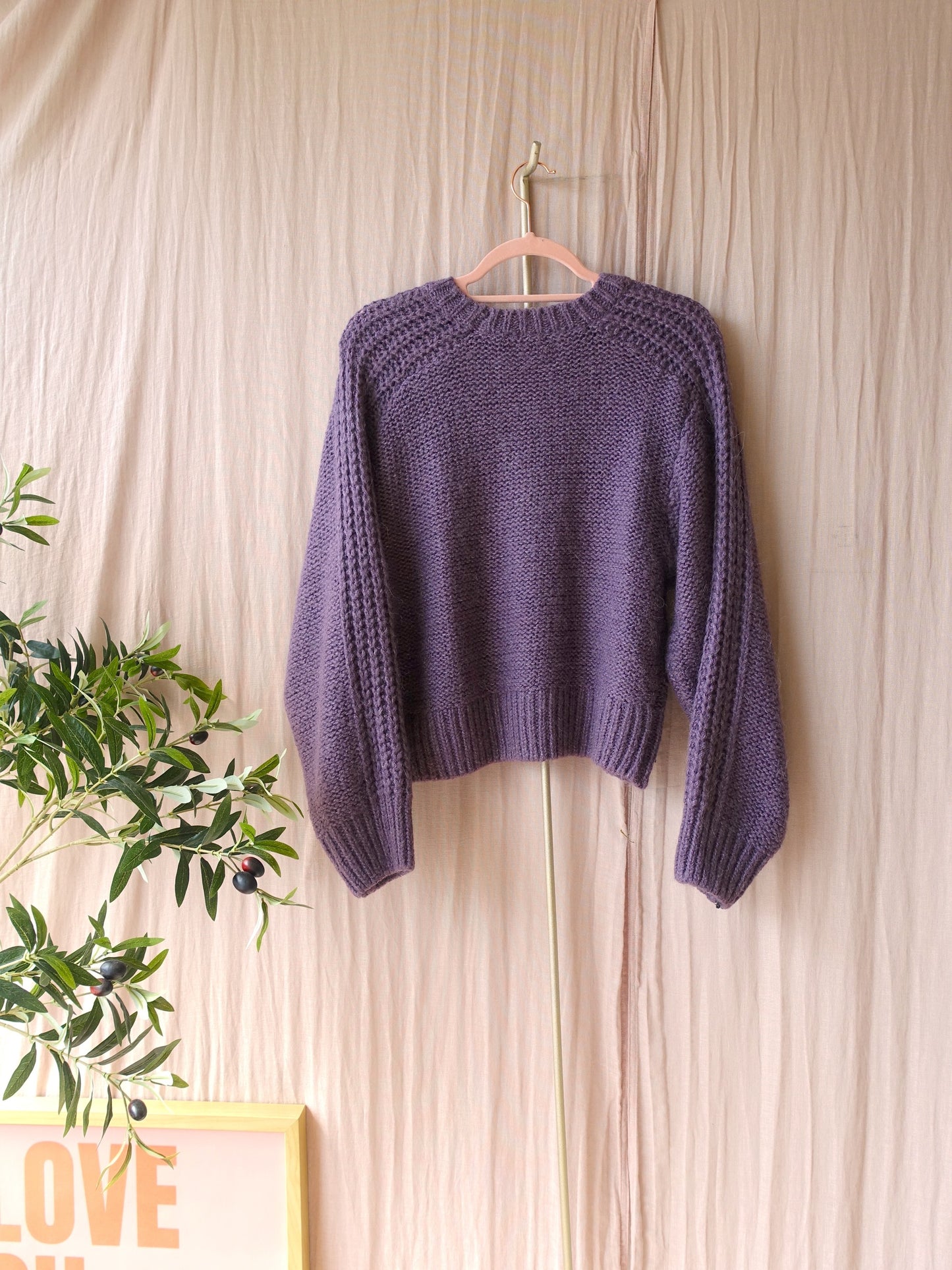 MSCH Copenhagen woolmix knit pullover dark mauve