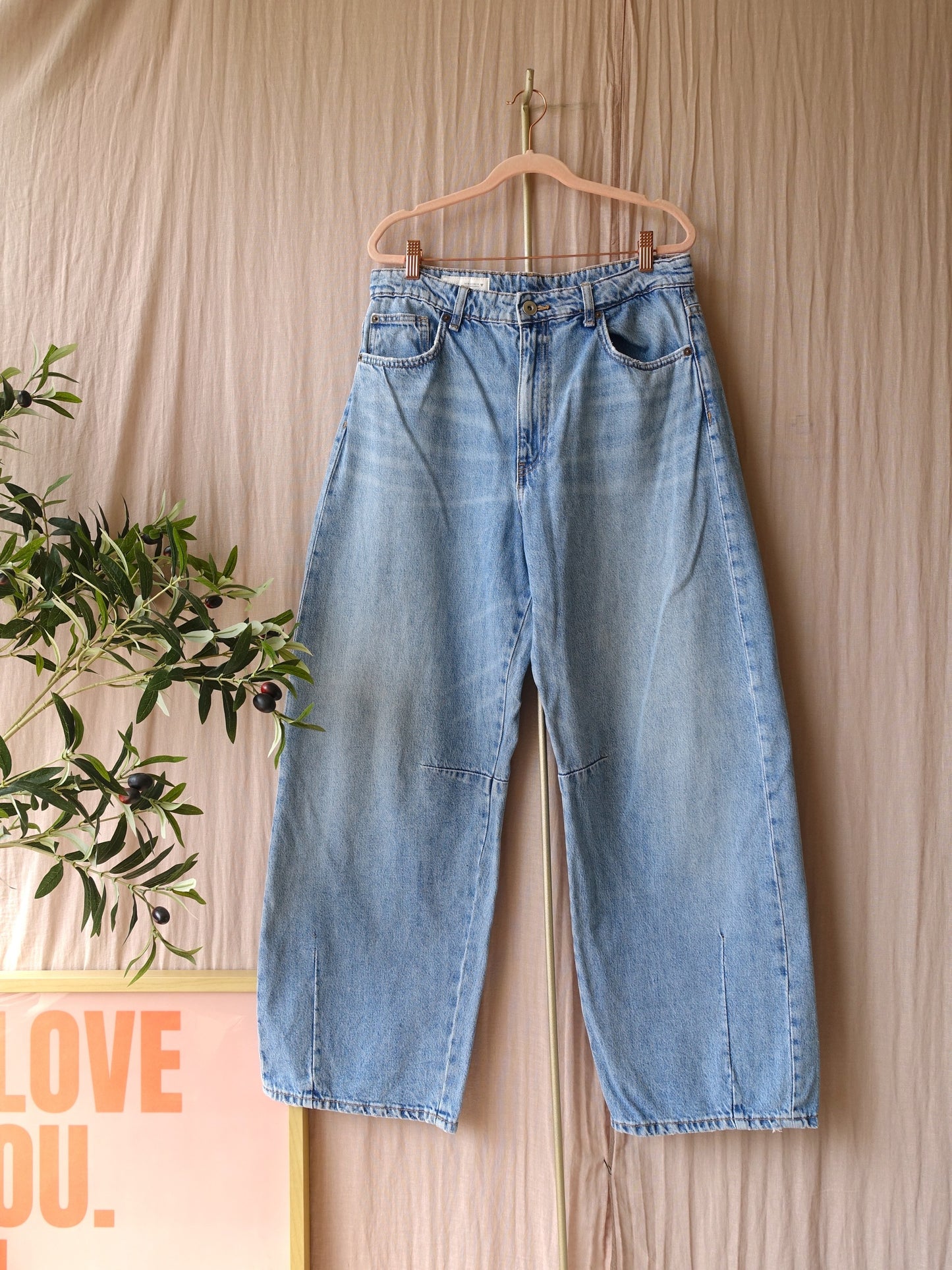 Zara the barrel relaxed fit jeans