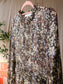 Munthe floral lurex jurk + onderjurkje