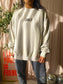 ROTATE Birger Christensen oyster grey enzyme sweater backprint