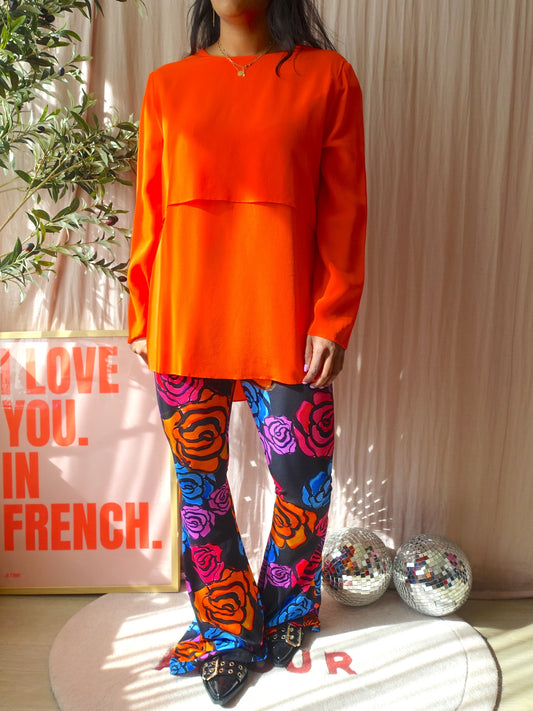Studio Ruig silk top tony tangerine tango
