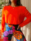 Studio Ruig silk top tony tangerine tango