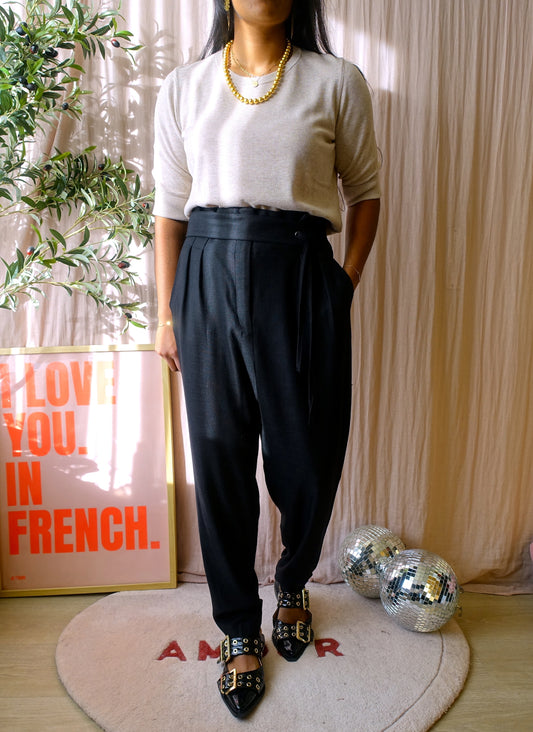 Ruby Tuesday high waist pants jet black