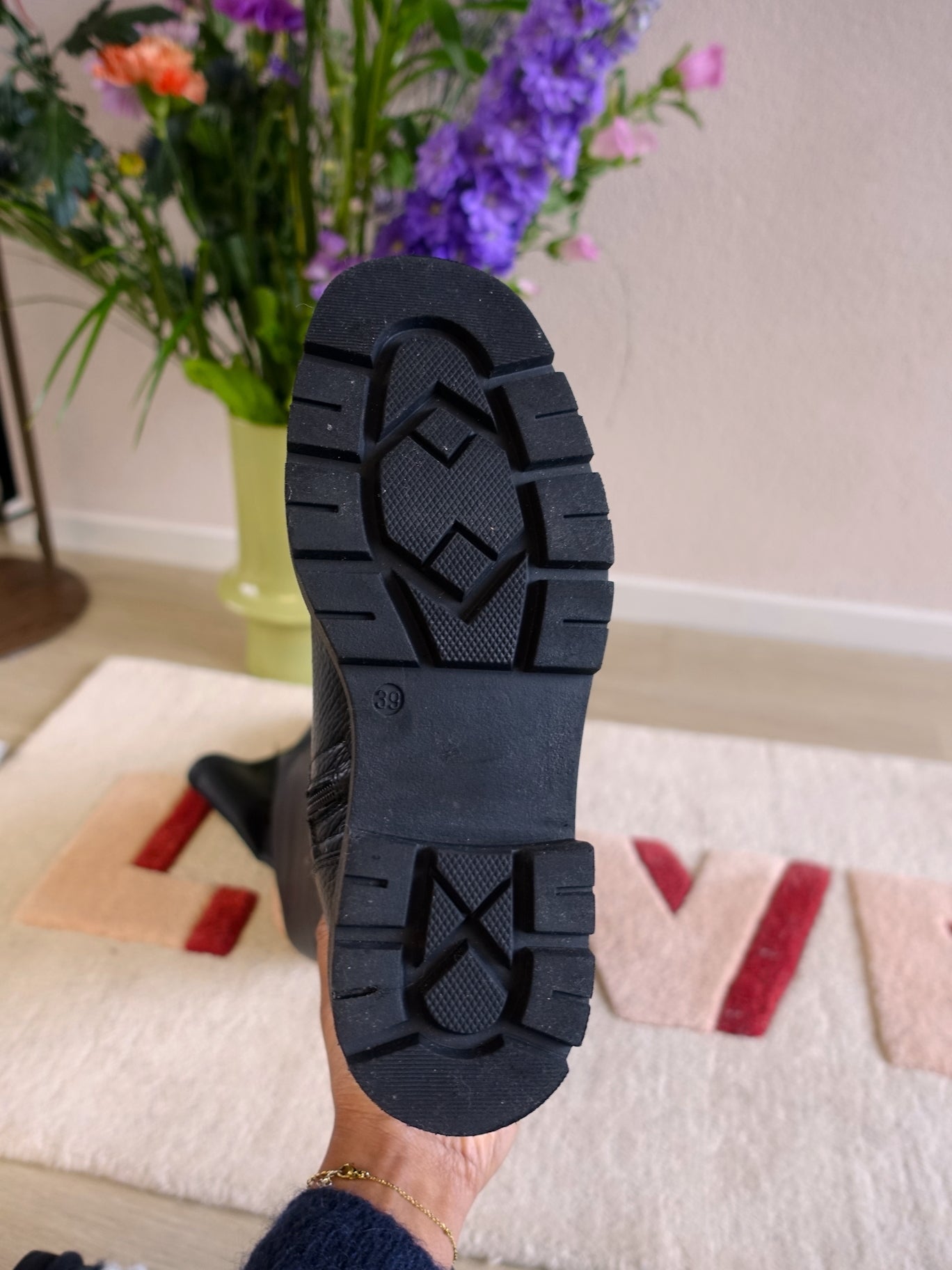 Sacha Premium leather overknee boots jet black