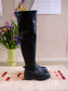 Sacha Premium leather overknee boots jet black