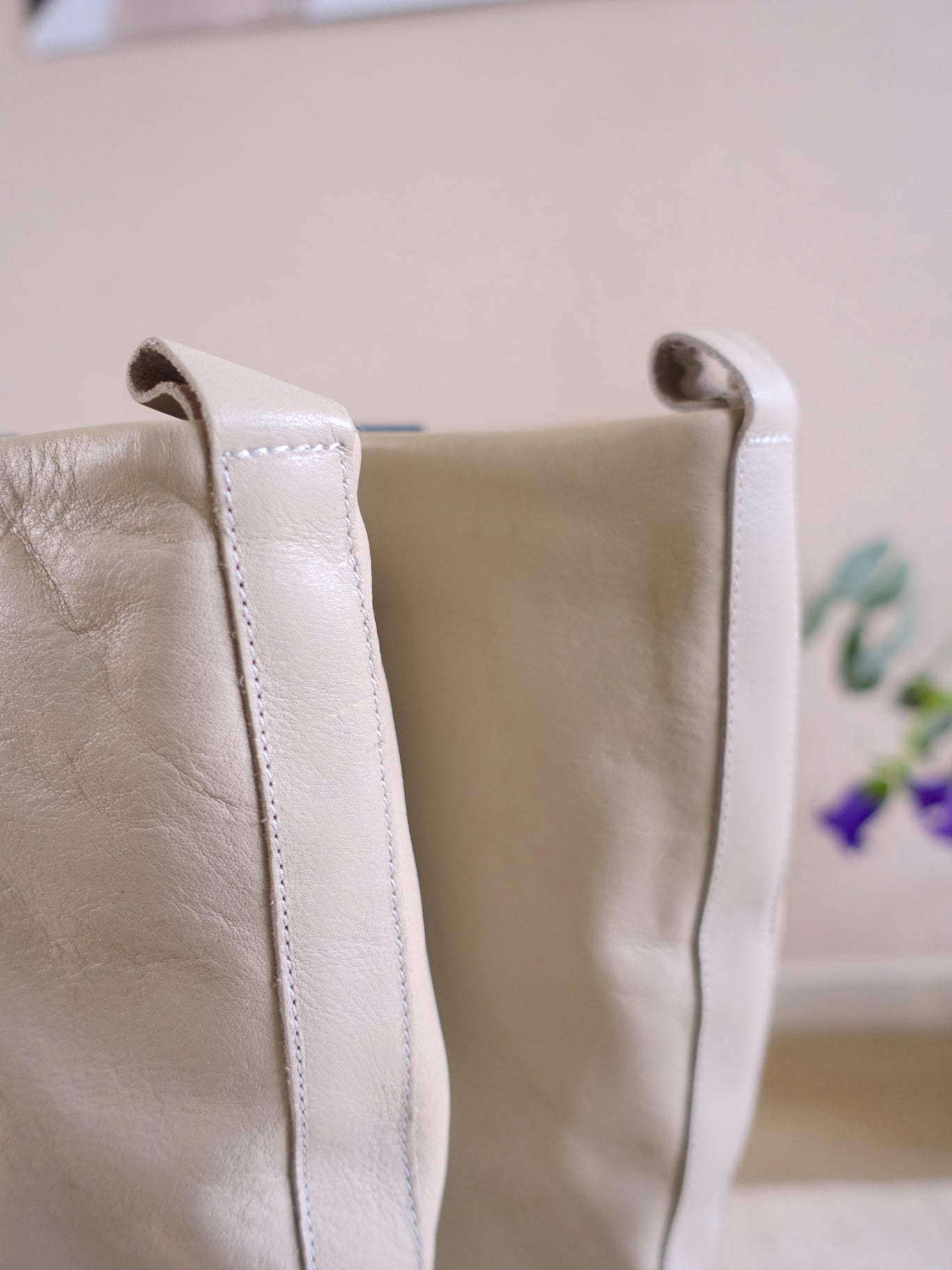 Sacha high leather chunky boots offwhite