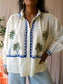 Sacrécoeur embroidered ali jungle blouse ecru