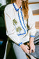 Sacrécoeur embroidered ali jungle blouse ecru