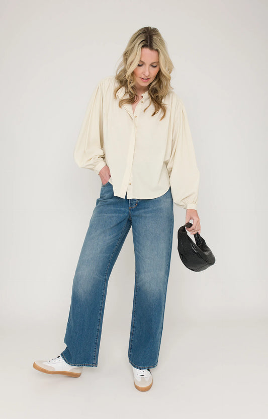 Sacrécoeur gianni rib blouse ecru