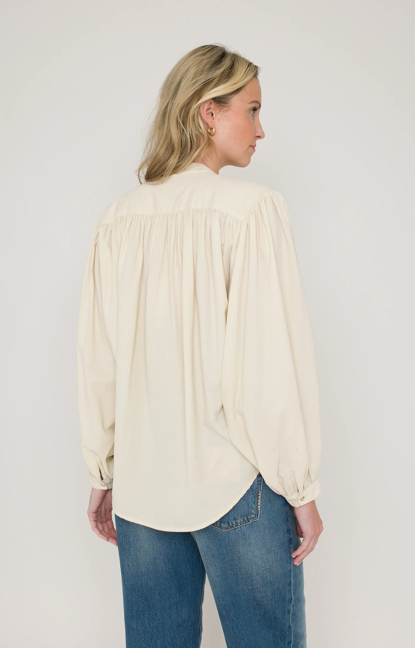 Sacrécoeur gianni rib blouse ecru