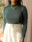 Samsøe Samsøe long sleeve mesh top dark forest green