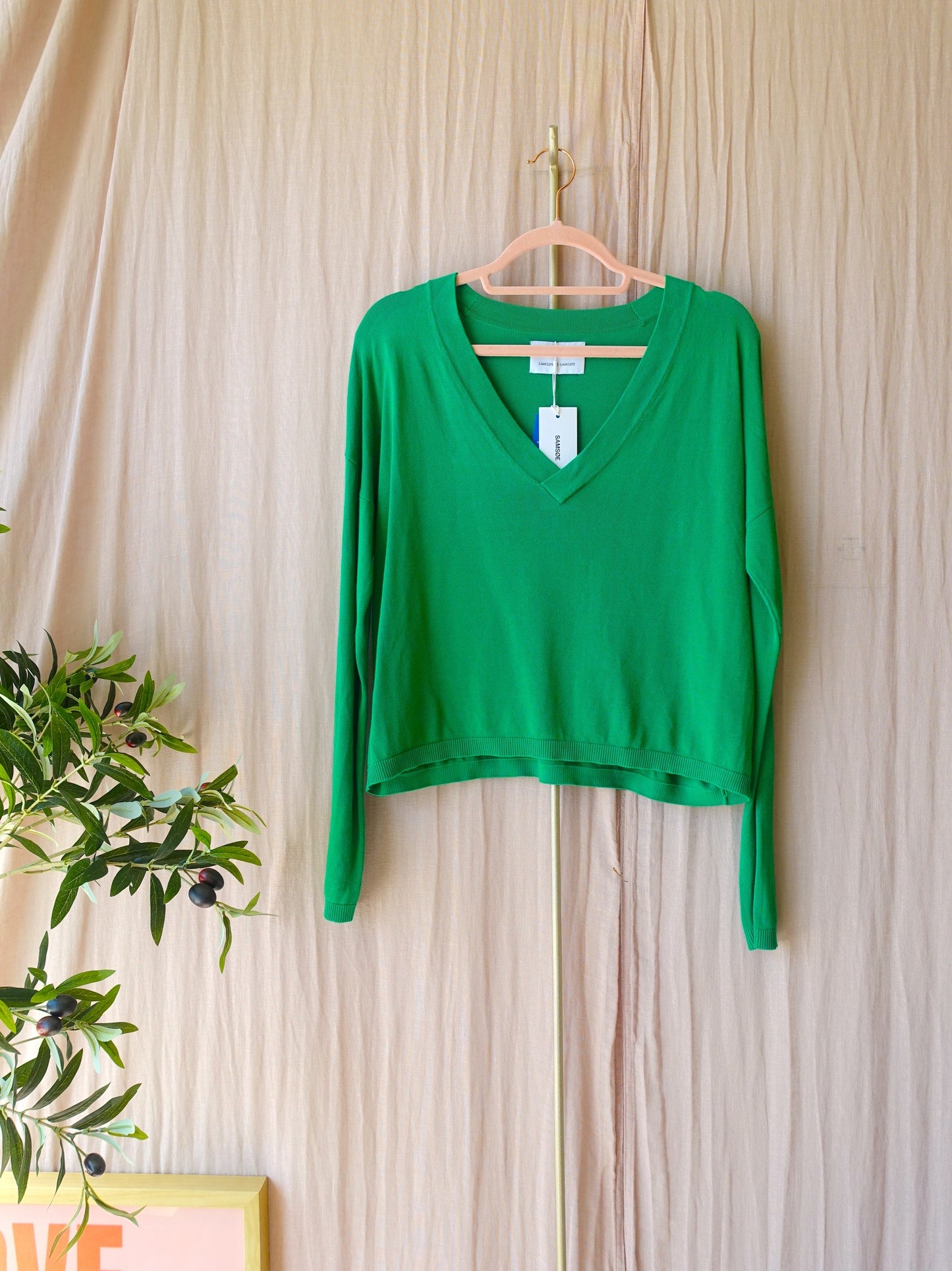 Samsøe Samsøe sona relaxed fit knit court green