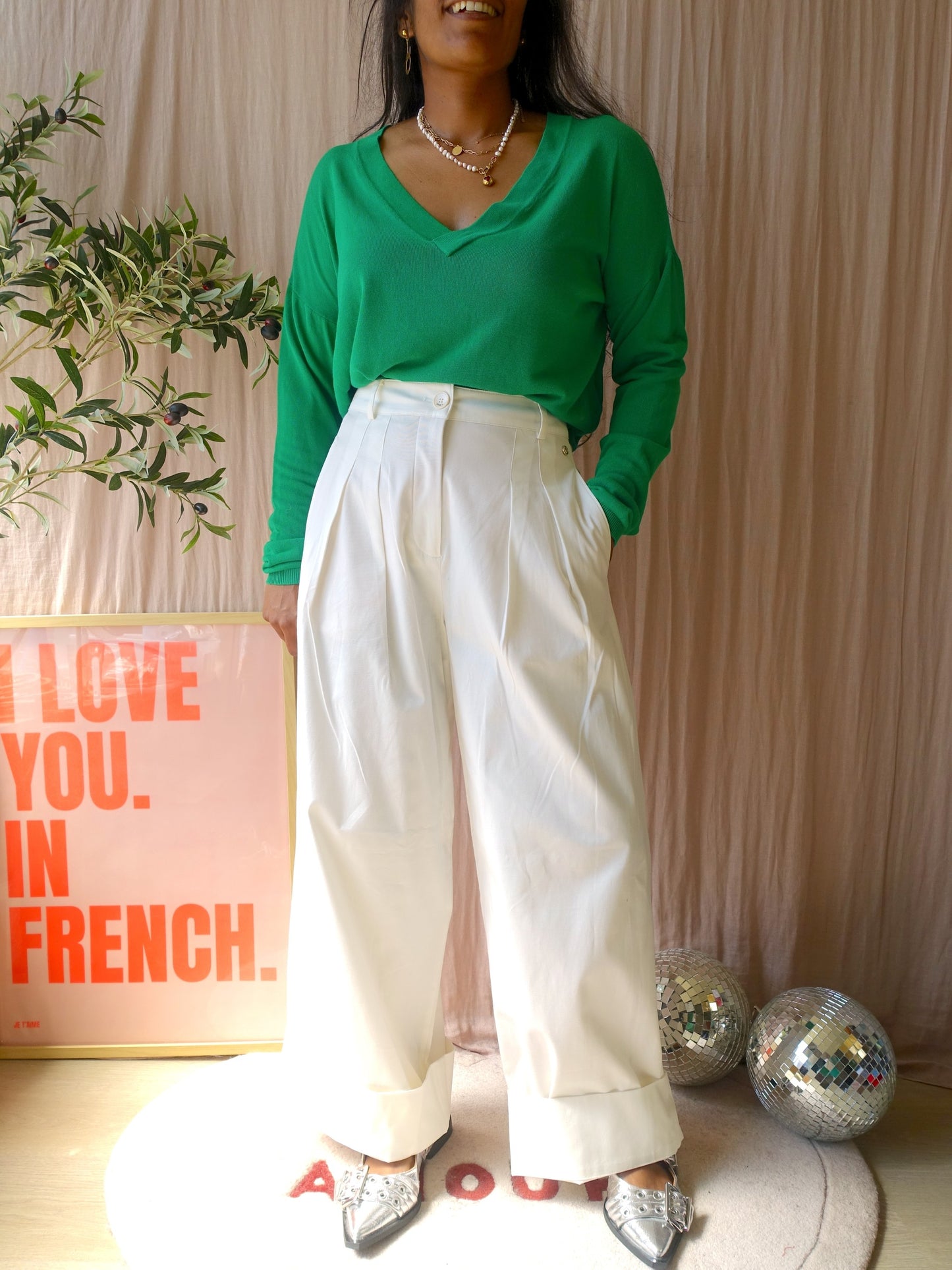 Samsøe Samsøe sona relaxed fit knit court green