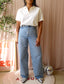 Closed uniseks embroidered cotton poloshirt ecru