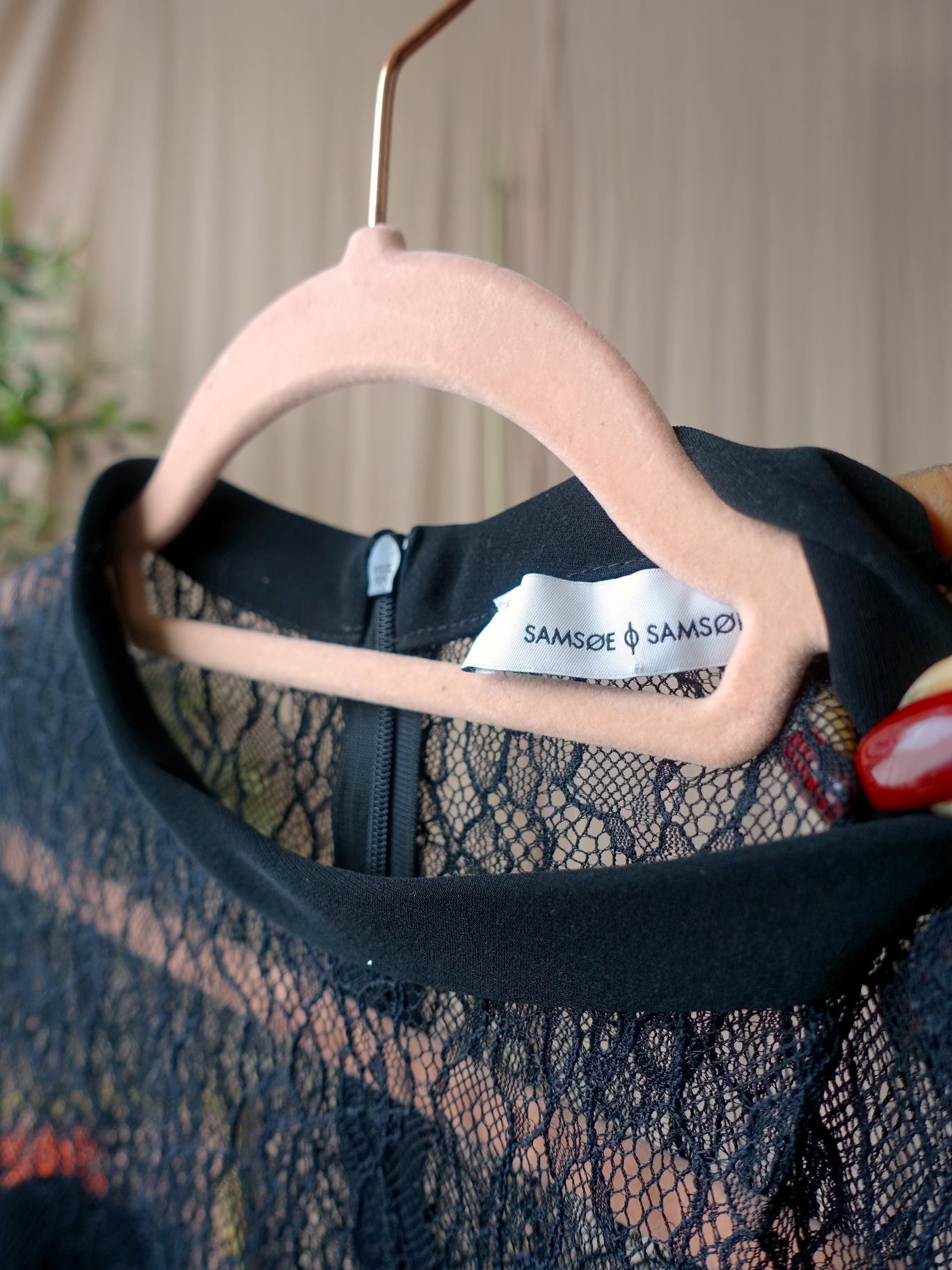 Samsøe Samsøe emily lace jurk zwart