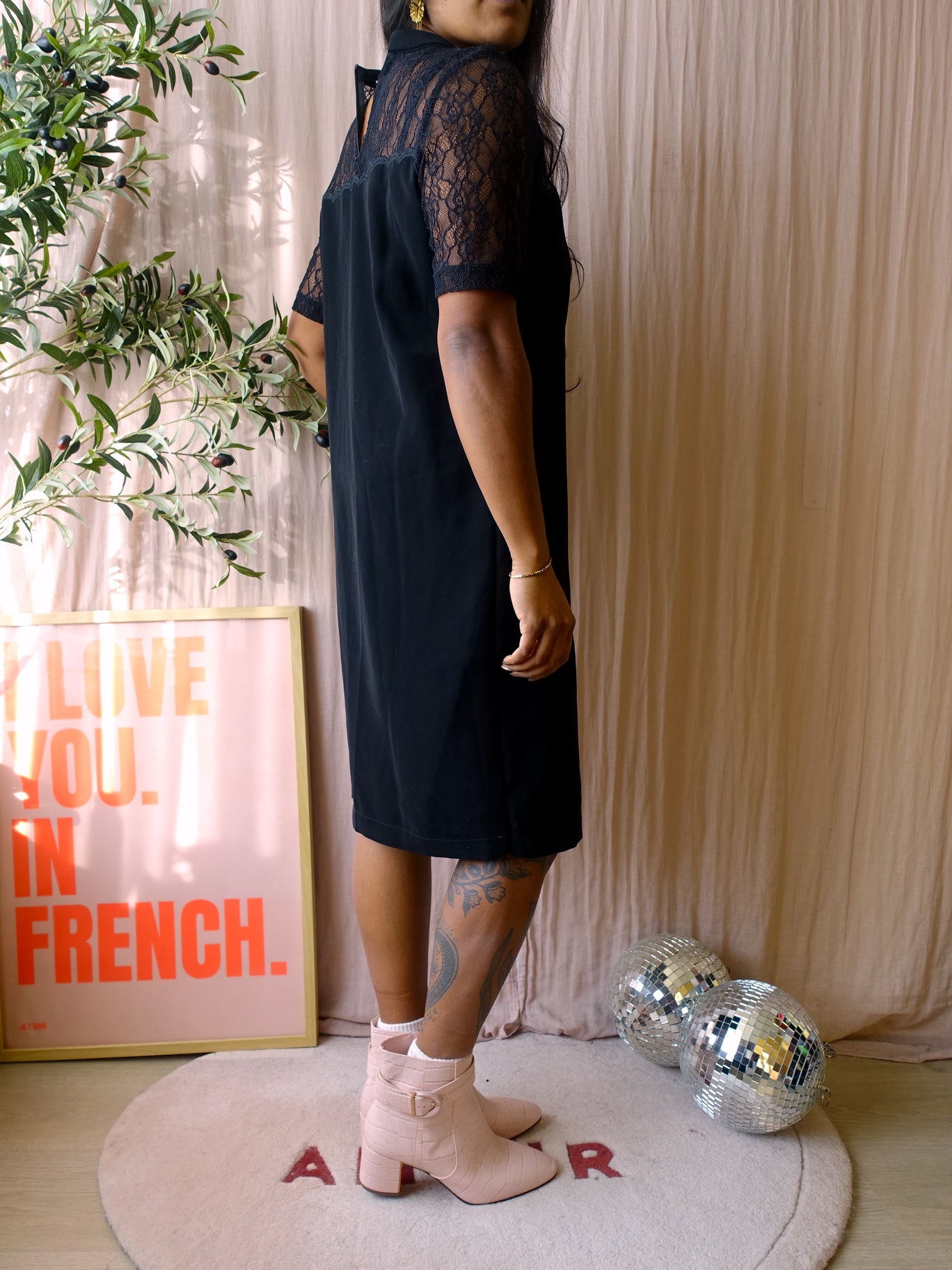 Samsøe Samsøe emily lace jurk zwart