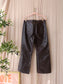 Sandro lamb leather cropped pants dark chocolate