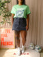 Levi's deconstructed denim skirt antraciet