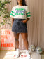 Sandro varsity logo print tee ecru