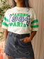 Sandro varsity logo print tee ecru