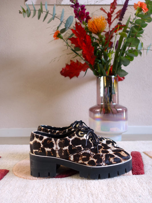 Sandro Paris Alec leopard chunky loafers