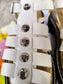 Sandro Eliane lizard effect sandalen ecru