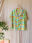 Sandro 100% silk shirt pastel print