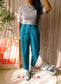 Yaya rib stretch knit tee cool gray