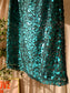 Scotch & Soda sequin midi rok deep teal