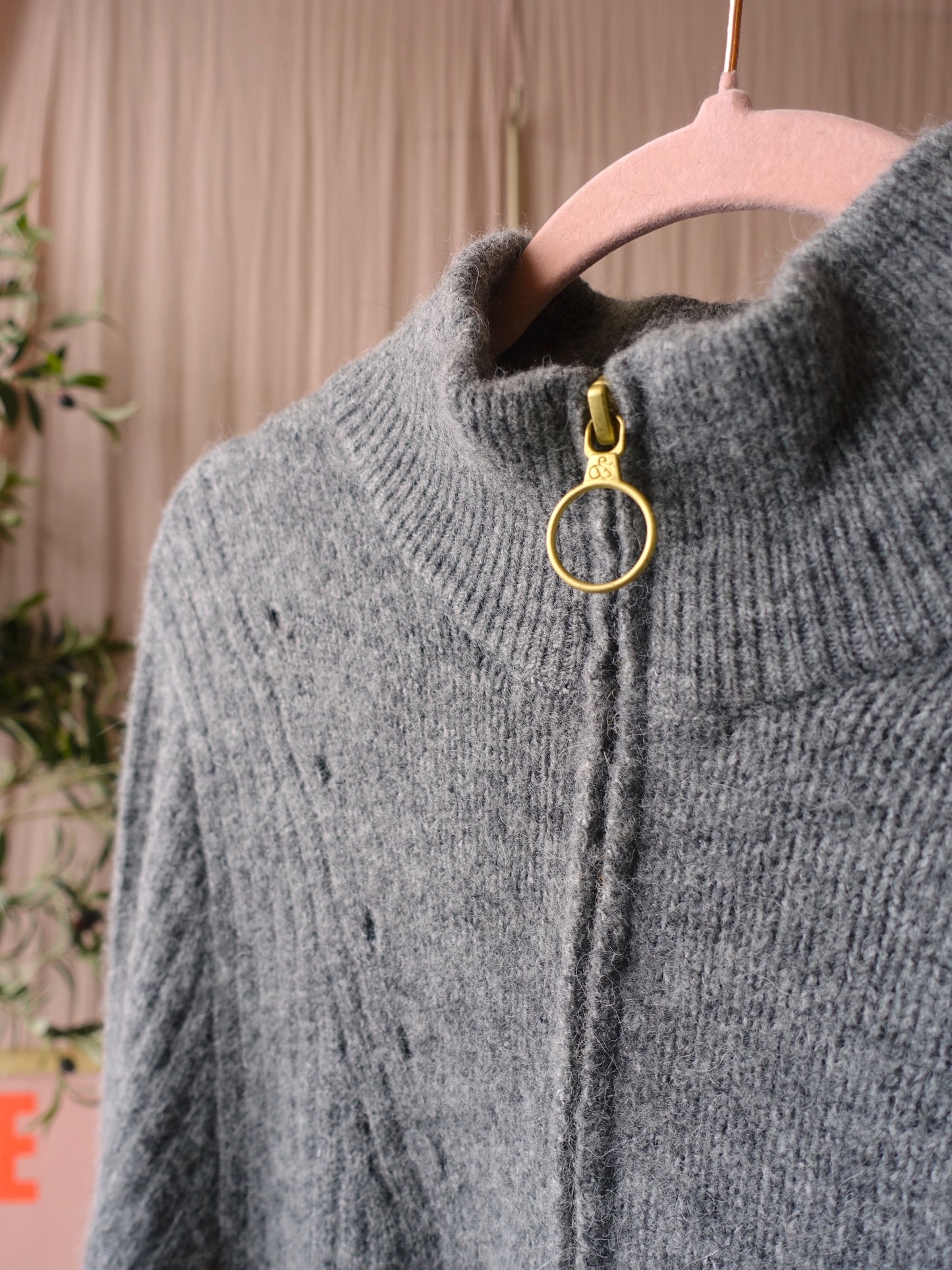 Scotch & Soda woolmix knit jurk smoke grey