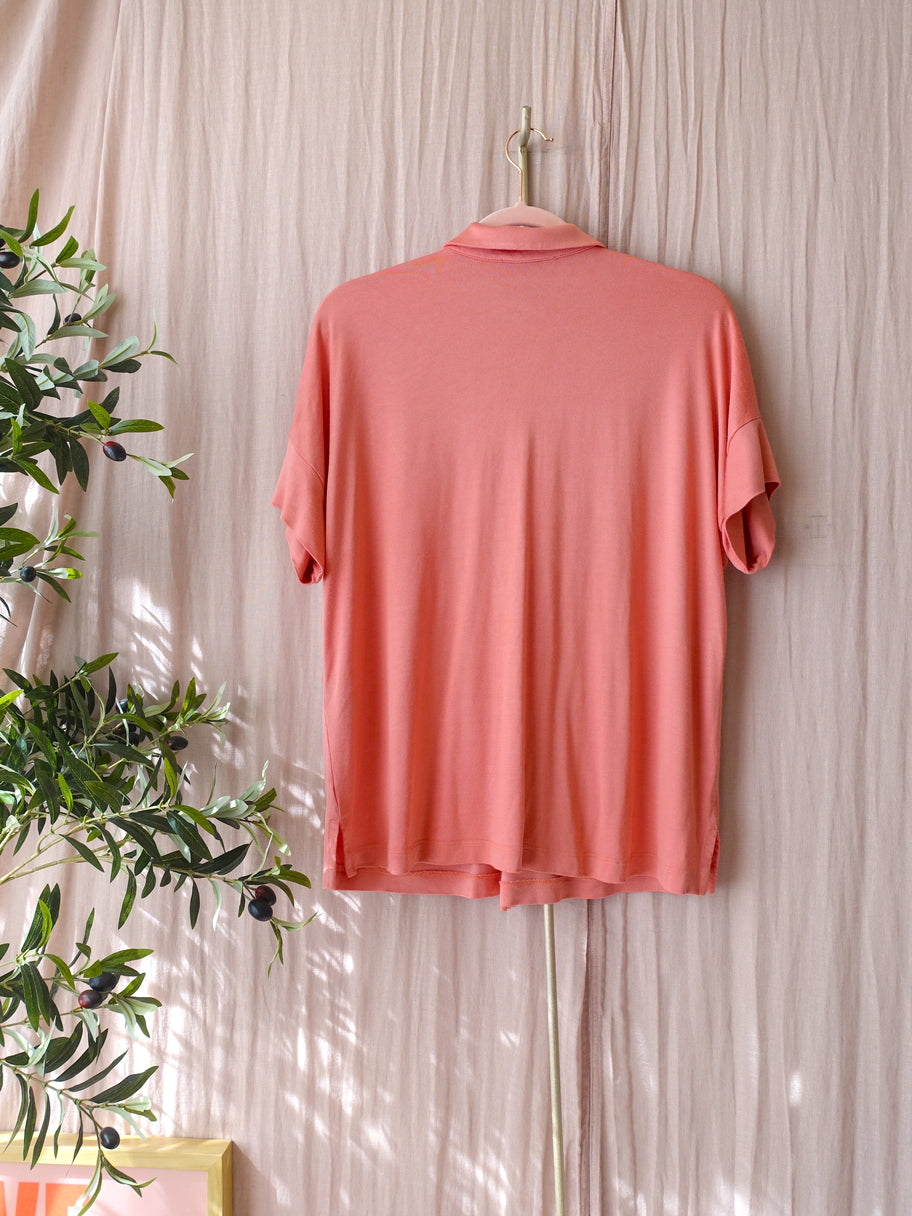 Expresso loose fit blouse coral pink