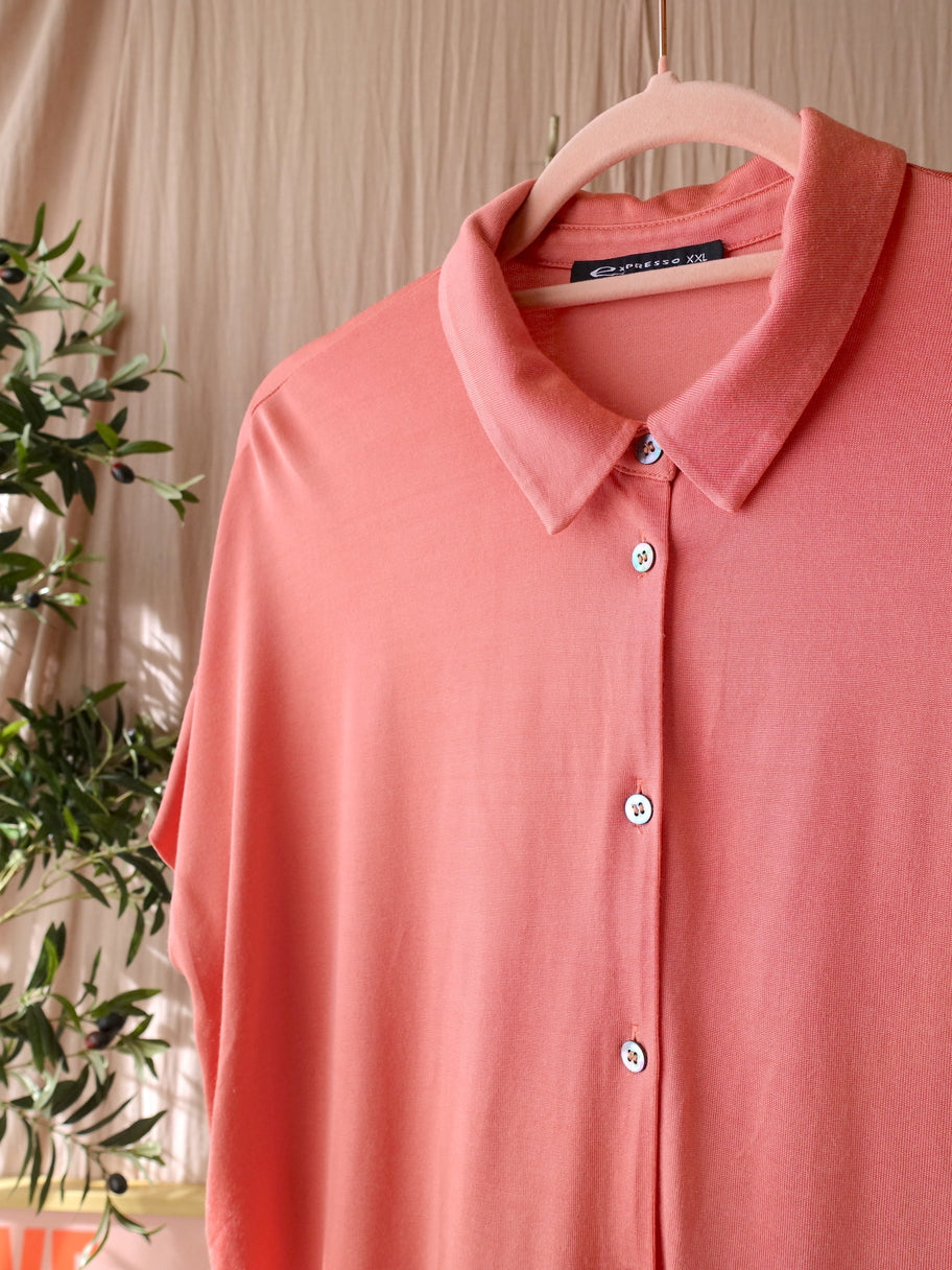 Expresso loose fit blouse coral pink