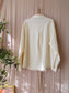 Norah embossed love print shirt ecru