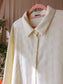 Norah embossed love print shirt ecru