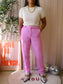 Scotch & Soda jacquard mid waist pantalon bubblegum pink