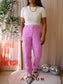 Scotch & Soda jacquard mid waist pantalon bubblegum pink