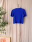 Scotch & Soda rib mock neck tee royal blue